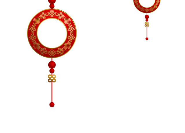 红色春节新年福结中国结矢量素材