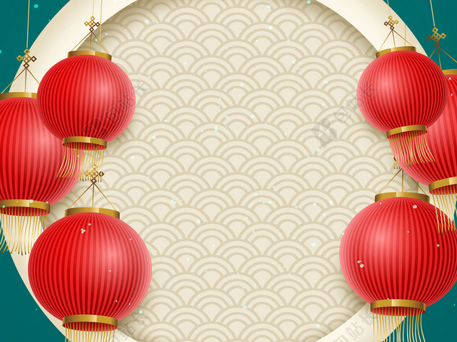黄色龙鳞纹新年背景矢量素材