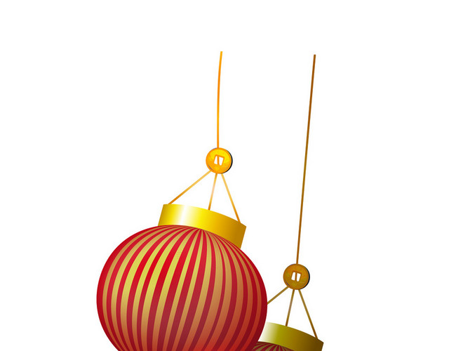 红色春节新年灯笼红灯笼矢量素材