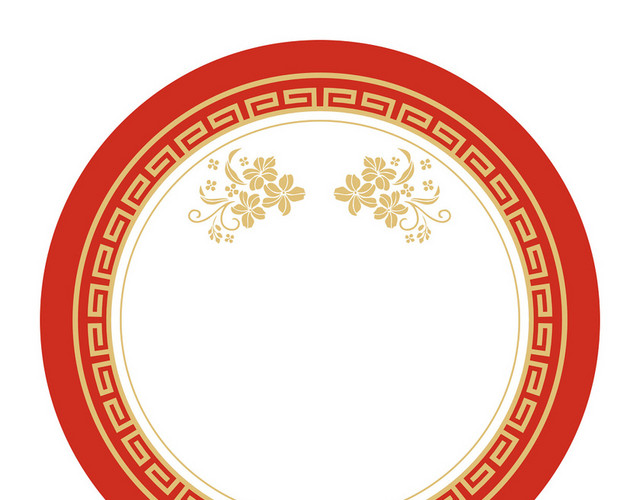 红色新年边框元素素材