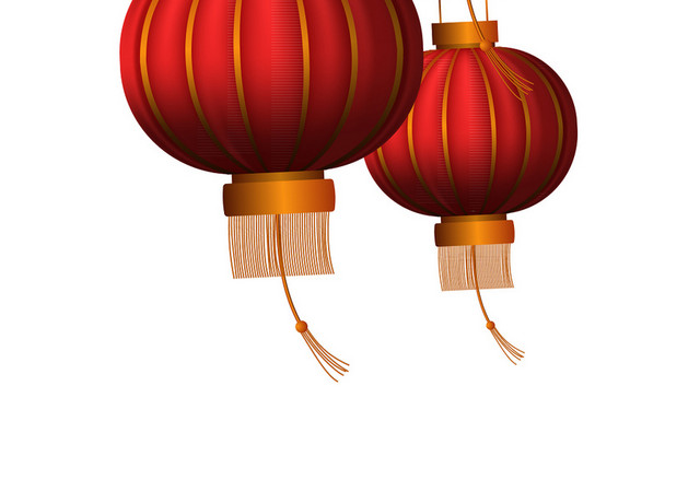 红色春节新年灯笼中国风红灯笼矢量素材
