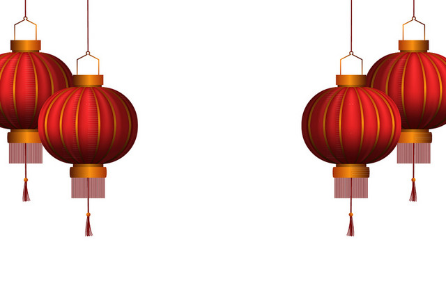 红色春节新年灯笼红灯笼矢量素材