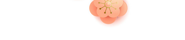 粉色剪纸立体花朵春节新年桃花矢量素材