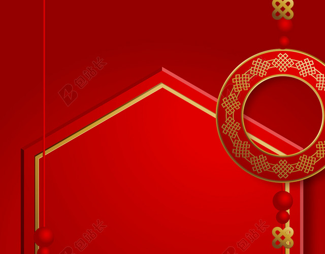 红色喜庆福节新年背景矢量素材
