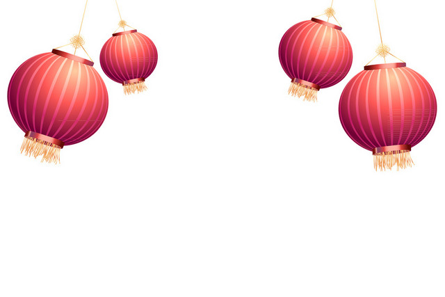 红色灯笼春节新年中国风红灯笼矢量素材