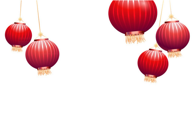 红色灯笼春节新年中国风红灯笼矢量素材