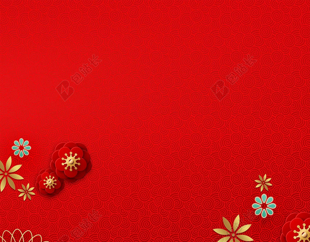 红色喜庆新春贺卡过年贺卡新年贺卡背景素材