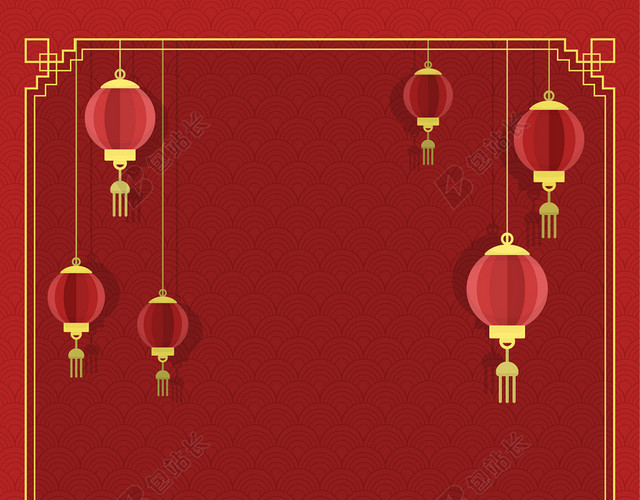 红色简约2020新年鼠年元旦节日海报背景