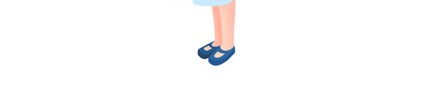 春天卡通小清新撑伞女孩插画素材