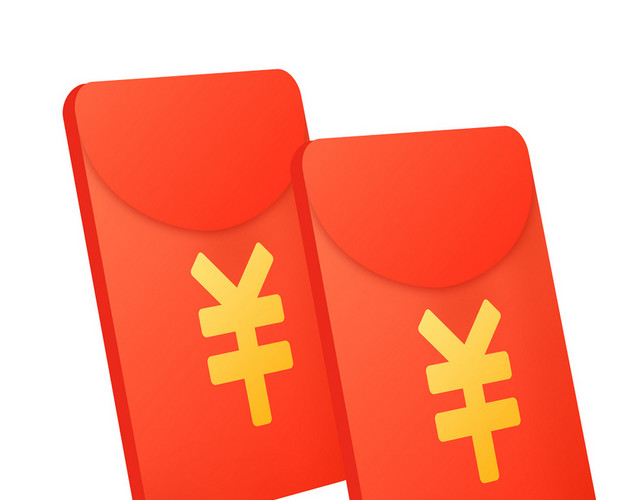 简约立体春节新年过年红包素材