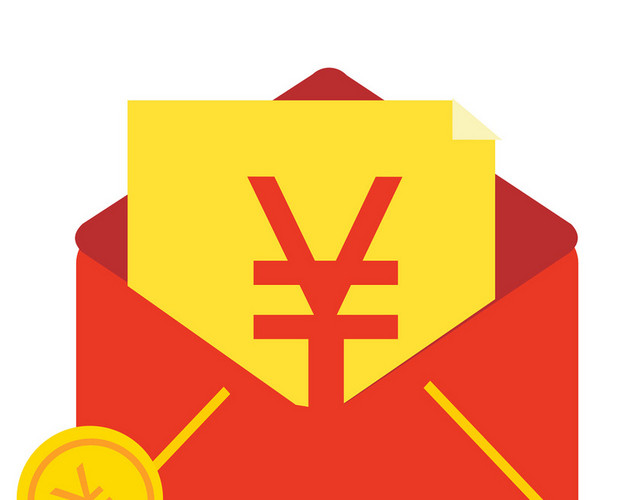 简约春节新年过年金币红包素材