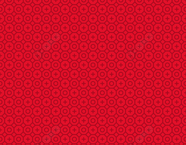 红色几何形状鼠年新年中式花纹底纹背景