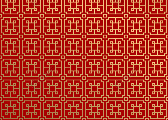 中国风红色鼠年新年金色中式花纹底纹背景