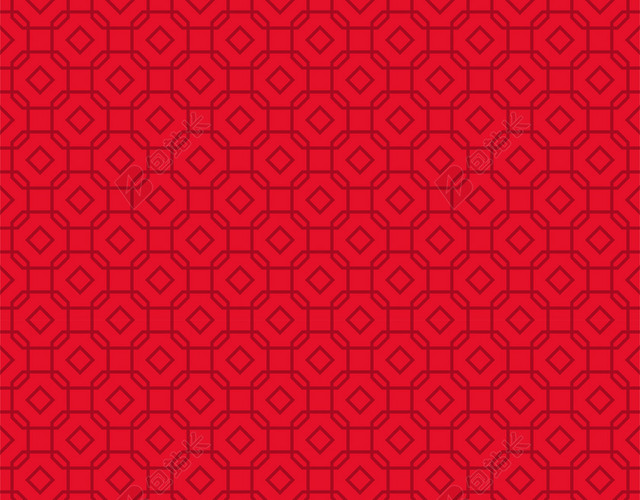 红色鼠年新年中式方形花纹底纹背景