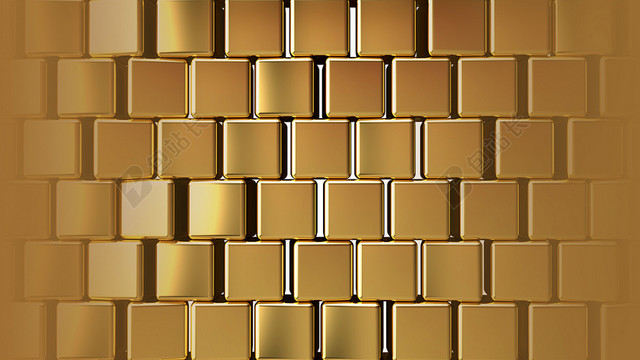 金色立方体背景