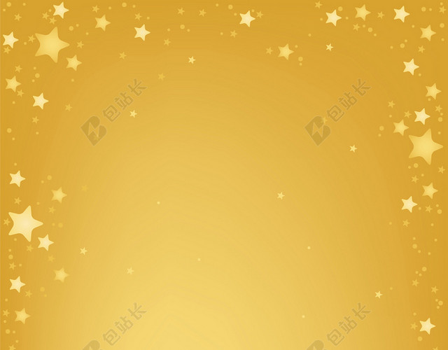 金色背景金色五角星边框矢量背景