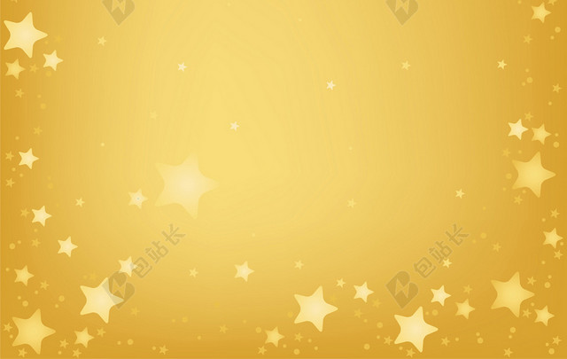 金色背景金色五角星边框矢量背景