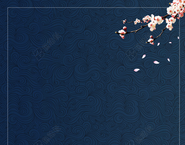 蓝色简约元宵节节日海报背景
