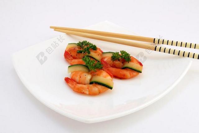 白色餐饮饮食海鲜食物背景图片