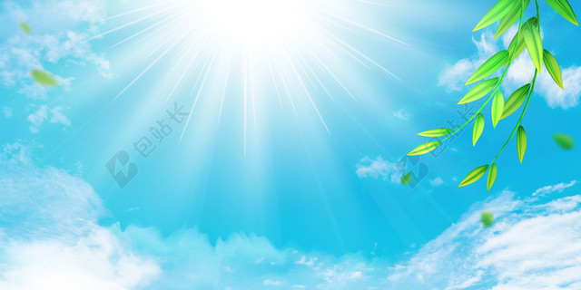 天空背景清新蓝天白云春天春季背景素材