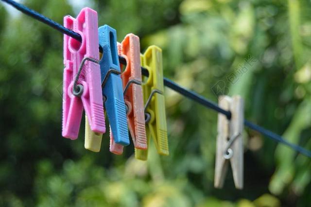 晒衣绳 衣服针脚 线 CLOTHESPIN 塑料 洗衣 衣夹