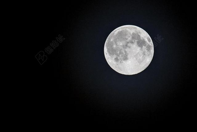望月 月 满月 夜 科学 天文学 农历 火山口 黑色