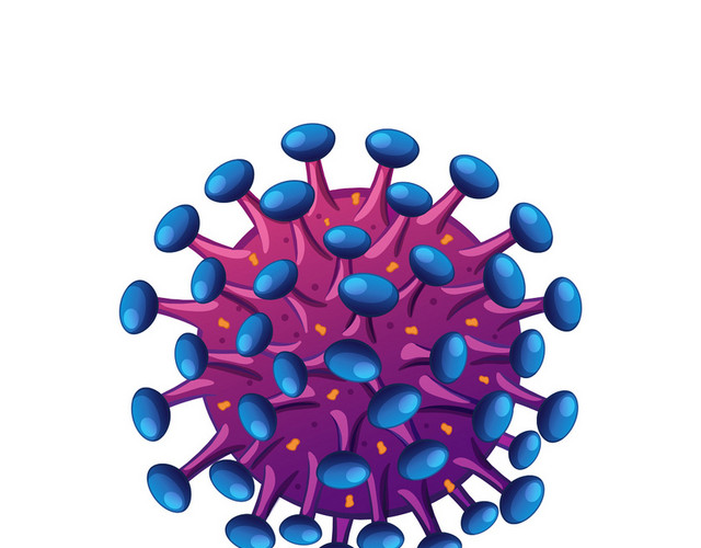 卡通手绘新型冠状病毒抗击疫情矢量素材