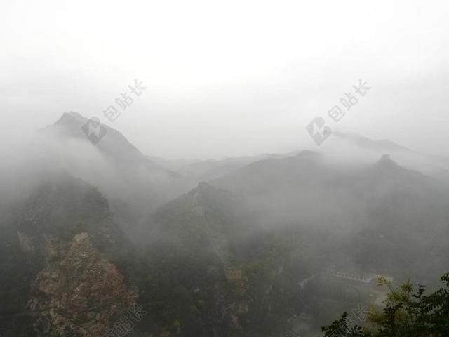 旅游自然司马台长城山水画风景背景图片