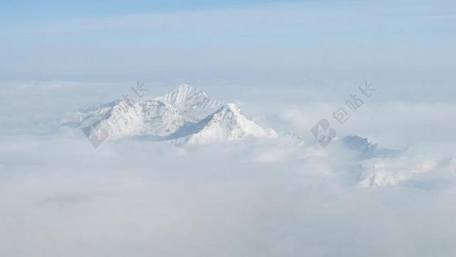 雪山 航拍 黄龙