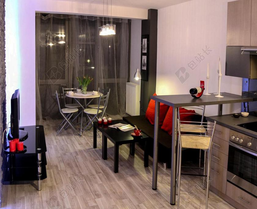 公寓 房间 房子 住宅室内 室内设计 装修 舒适的公寓 小厨房