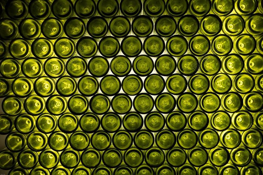 绿色纹理整齐规整放置的杯子纹理设计背景图片