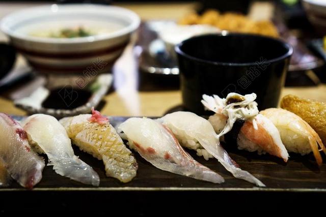 餐厅日本料理刺身寿司背景图片