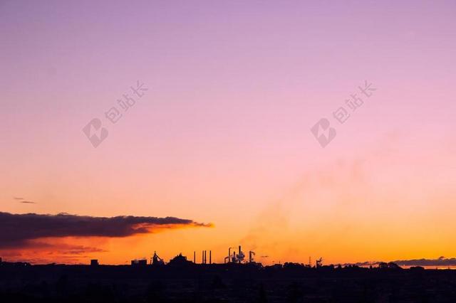 天空 侧影 日落 自然 落日的天空 天空背景 黄昏 工厂