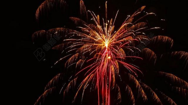 红黑烟花爆竹燃放晚会背景图片