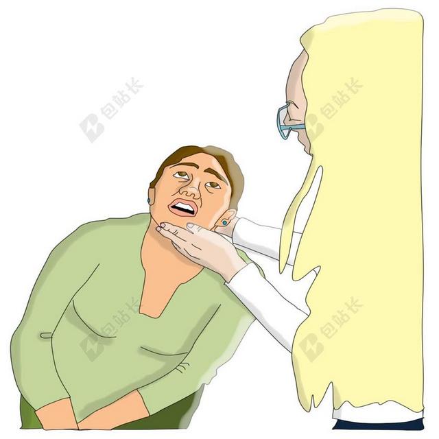 医院医疗医生病人检查身体插画背景图片
