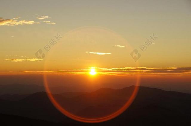 金色自然景色金色的夕阳背景图片