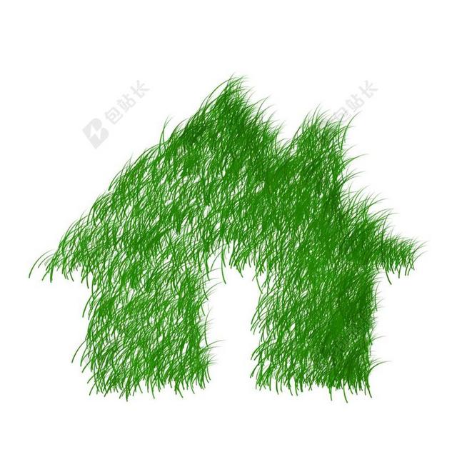 绿色的房子图标背景图片