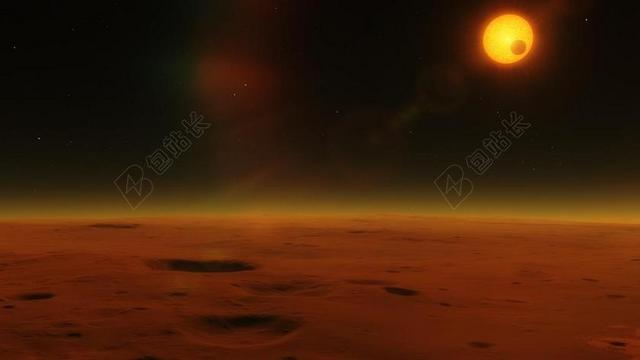 金色的太阳和火星背景图片