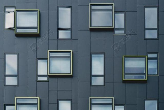 建设 外墙 结构 窗口 现代 立面 城市 玻璃 玻璃 当代