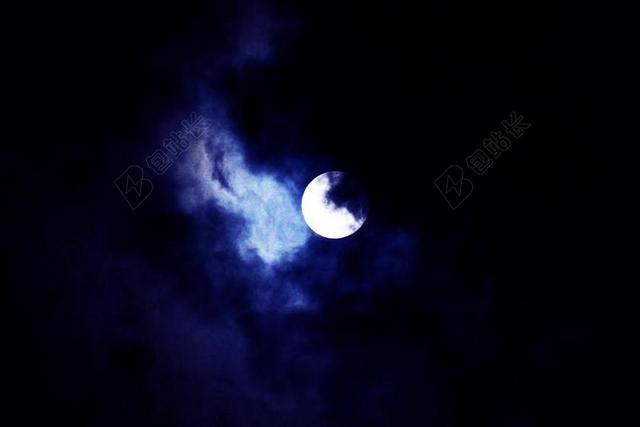 月亮 天空 夜 超级月亮 性质 蓝色 对比 云 光反射 灯
