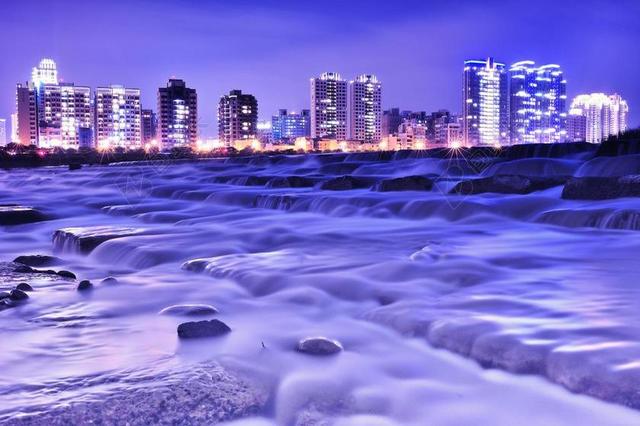 小清新 城市 灯 长时间曝光 河 流 夜景 台灣 攝影人