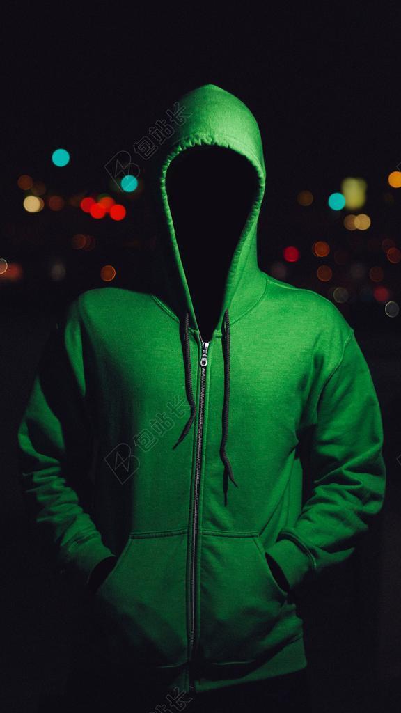 男子 不露脸 散景 恐怖 匿名 超现实主义 爬行 可怕 卫衣