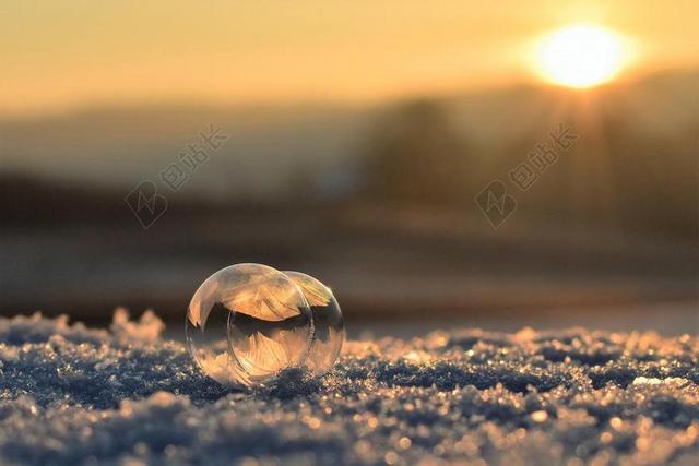 肥皂泡沫 冻结 冰冻泡泡 EISKRISTALLE 冬天 冷 球