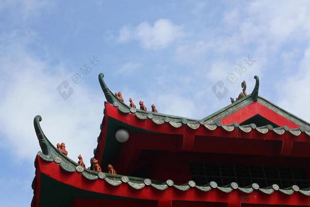 建筑时尚中国式屋顶背景图片