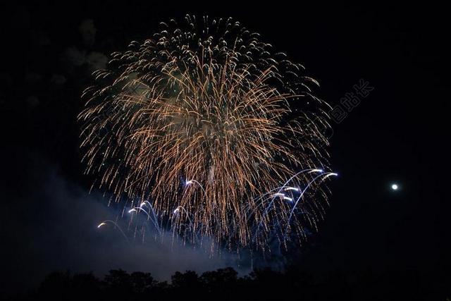 夜晚美丽的烟花背景图片