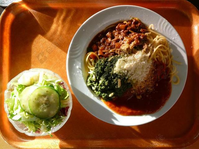 餐饮饮食意大利面速食食物背景图片