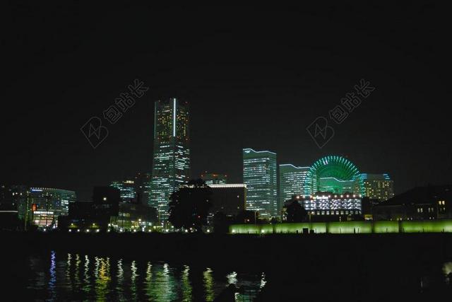 横滨 夜景 端口 地标塔 摩天轮