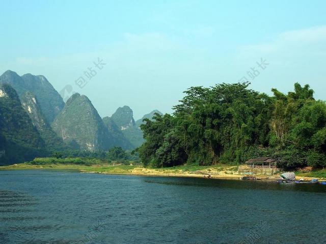 中国 阳朔 漓江 船 渔夫 几点思考 谷 场 景观 山