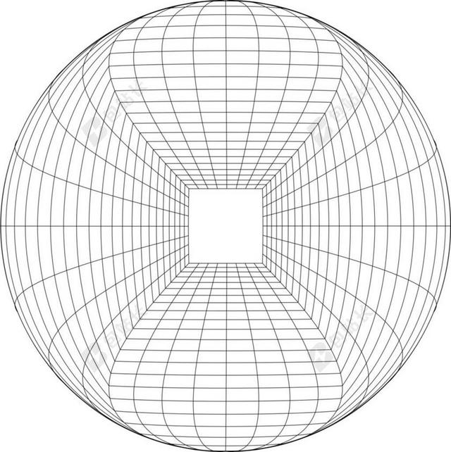 走廊 3D 水晶球 扭曲 失真 第一个人 透视 球 球面