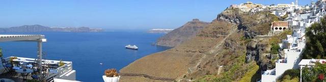 圣托里尼岛 全景 希腊 CYCLADES 希腊岛屿 卡尔德拉